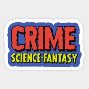 Crime Science Fantasy Comic Tee Sticker